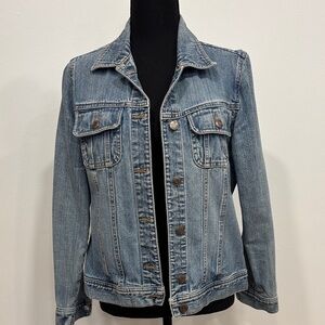 VINTAGE OLD NAVY Classic Blue Denim Jean Jacket perfect fade, women’s medium